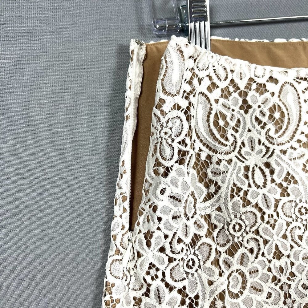 NWT For Love & Lemons Vika Floral Lace Mini Skirt Womens Size Large L White Sexy - Picture 9 of 16